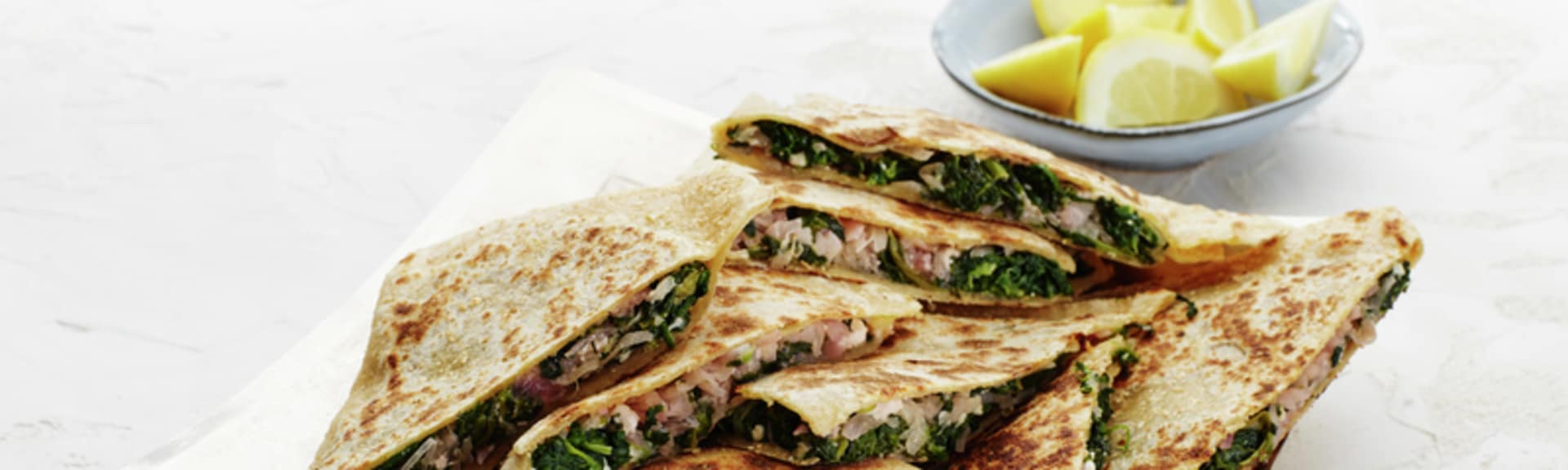 Healthy cheese and spinach gozleme The Life! Program