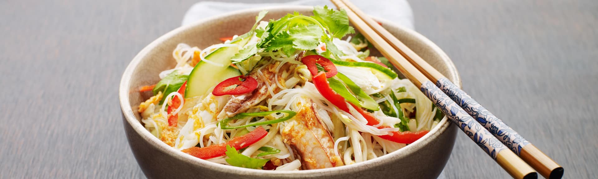Healthy crab salad with noodles - The Life! Program