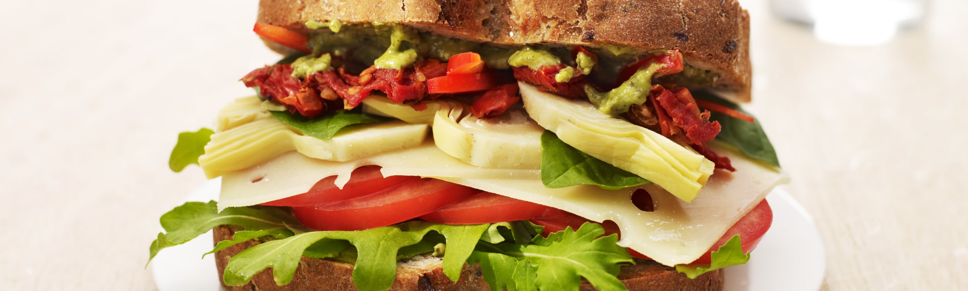 Healthy gourmet vegetarian sandwich The Life! Program