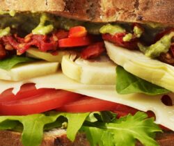Healthy gourmet vegetarian sandwich