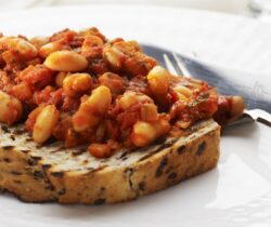 Healthy homestyle baked beans